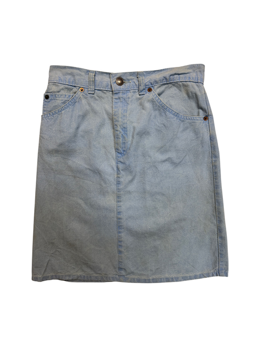 80s Levi’s Denim Skirt White Tab Hellblau