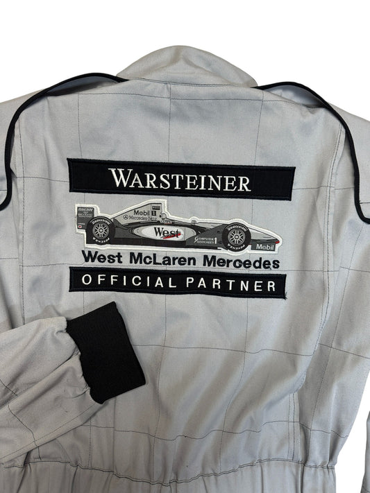 90s McLaren Racing-Einteiler Warsteiner Grau XL