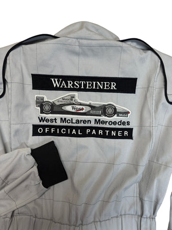 90s McLaren Racing-Einteiler Warsteiner Grau XL