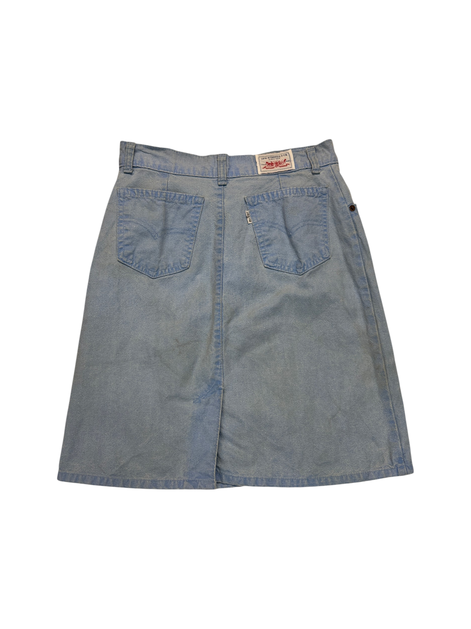 80s Levi’s Denim Skirt White Tab Hellblau