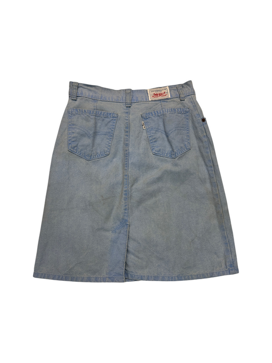 80s Levi’s Denim Skirt White Tab Hellblau