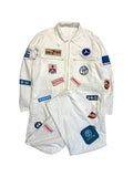 80s Motorsport-Workwear Overall Patches Weiß XL-XXL