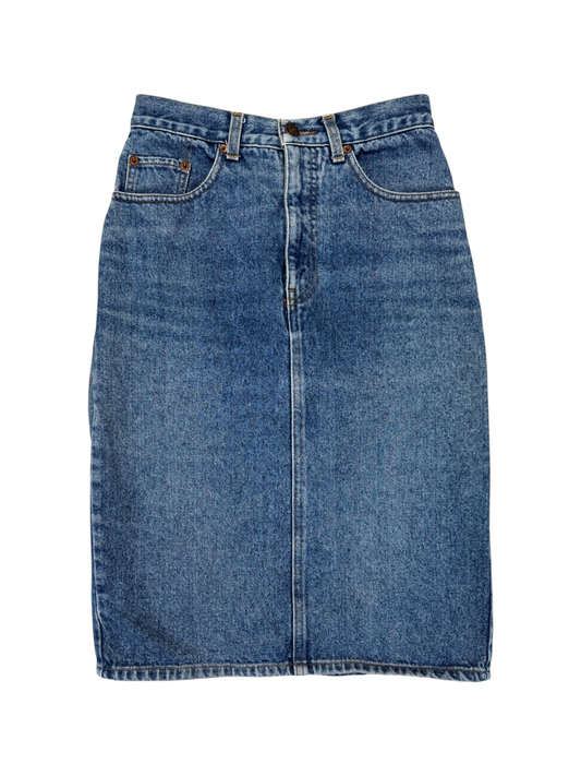 1986 Levi’s Denim Midi Skirt Orange Tab Blau