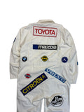 80s Motorsport-Workwear Overall Patches Weiß XL-XXL