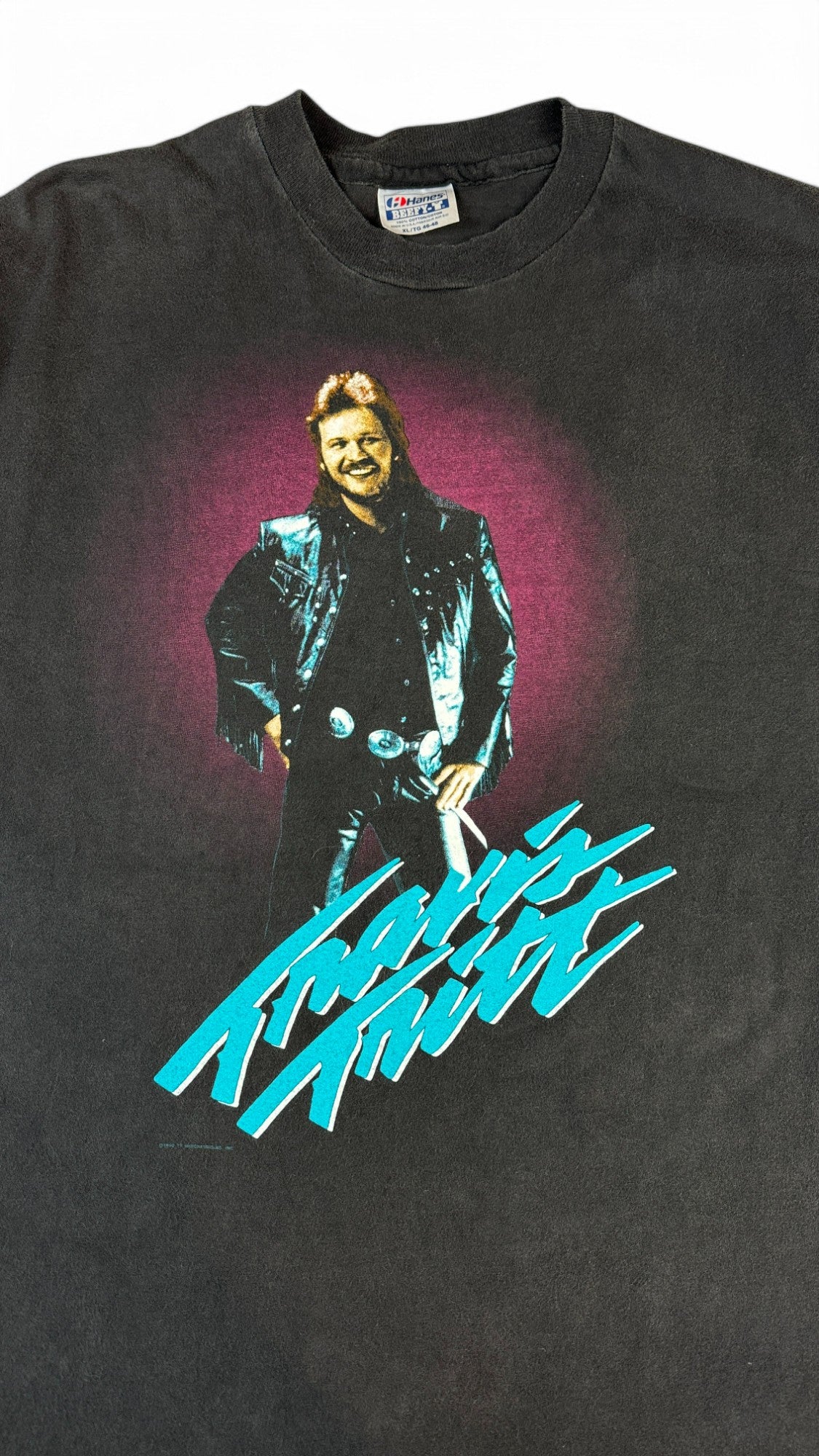 Vintage Hanes Shirt 1990/91 Travis Tritt Country Club Tour Single Stitch Made In USA Schwarz XL