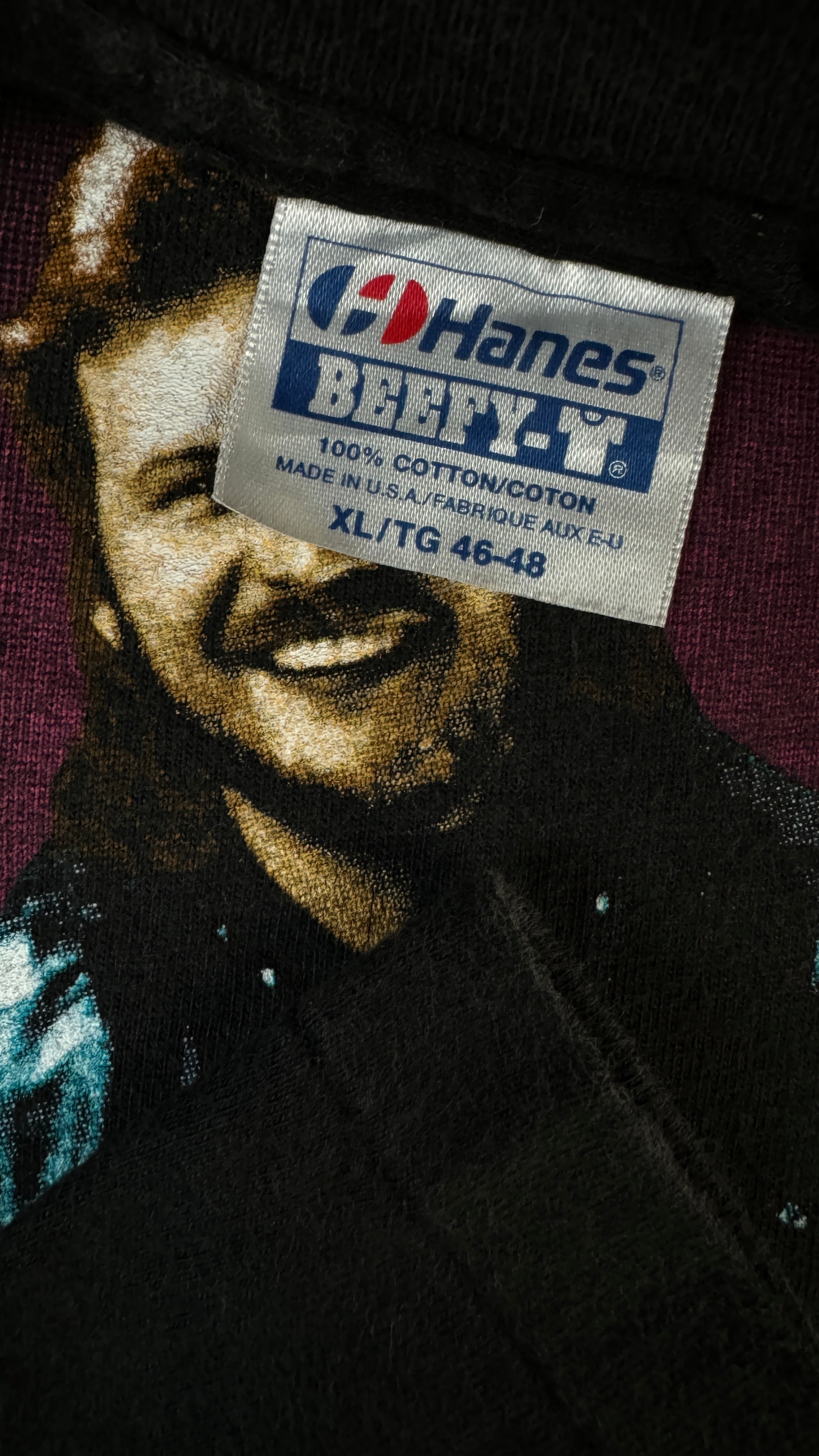Vintage Hanes Shirt 1990/91 Travis Tritt Country Club Tour Single Stitch Made In USA Schwarz XL