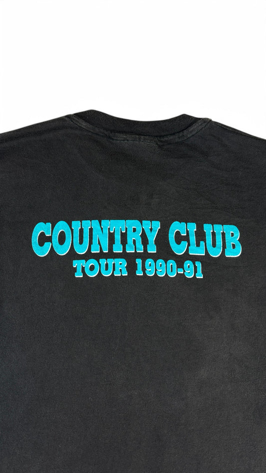 Vintage Hanes Shirt 1990/91 Travis Tritt Country Club Tour Single Stitch Made In USA Schwarz XL