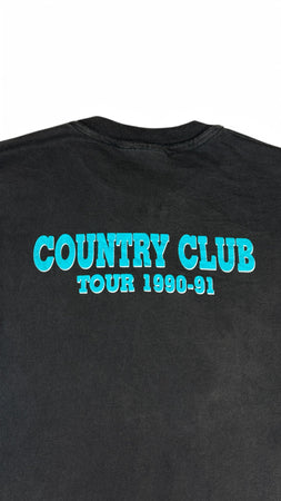Vintage Hanes Shirt 1990/91 Travis Tritt Country Club Tour Single Stitch Made In USA Schwarz XL