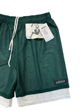 90s Adidas Basketball Set Shorts+Tanktop Made In Portugal Weiß Grün