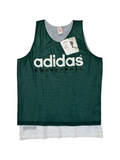 90s Adidas Basketball Set Shorts+Tanktop Made In Portugal Weiß Grün