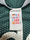 90s Adidas Basketball Set Shorts+Tanktop Made In Portugal Weiß Grün
