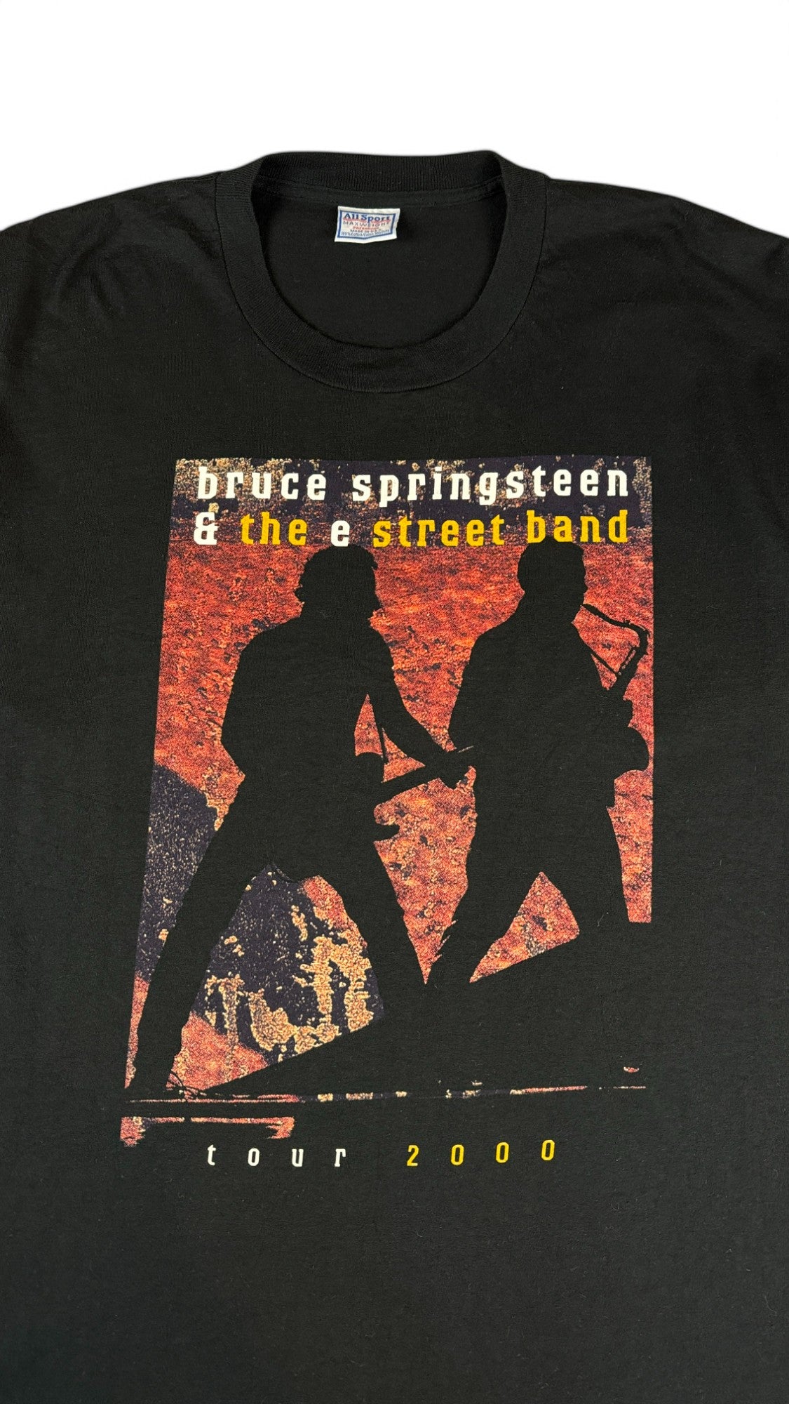 Vintage Allsport Maxweight Shirt 2000 Bruce Springsteen And The E Street Band Tour Single Stitch Made In USA Schwarz XXL