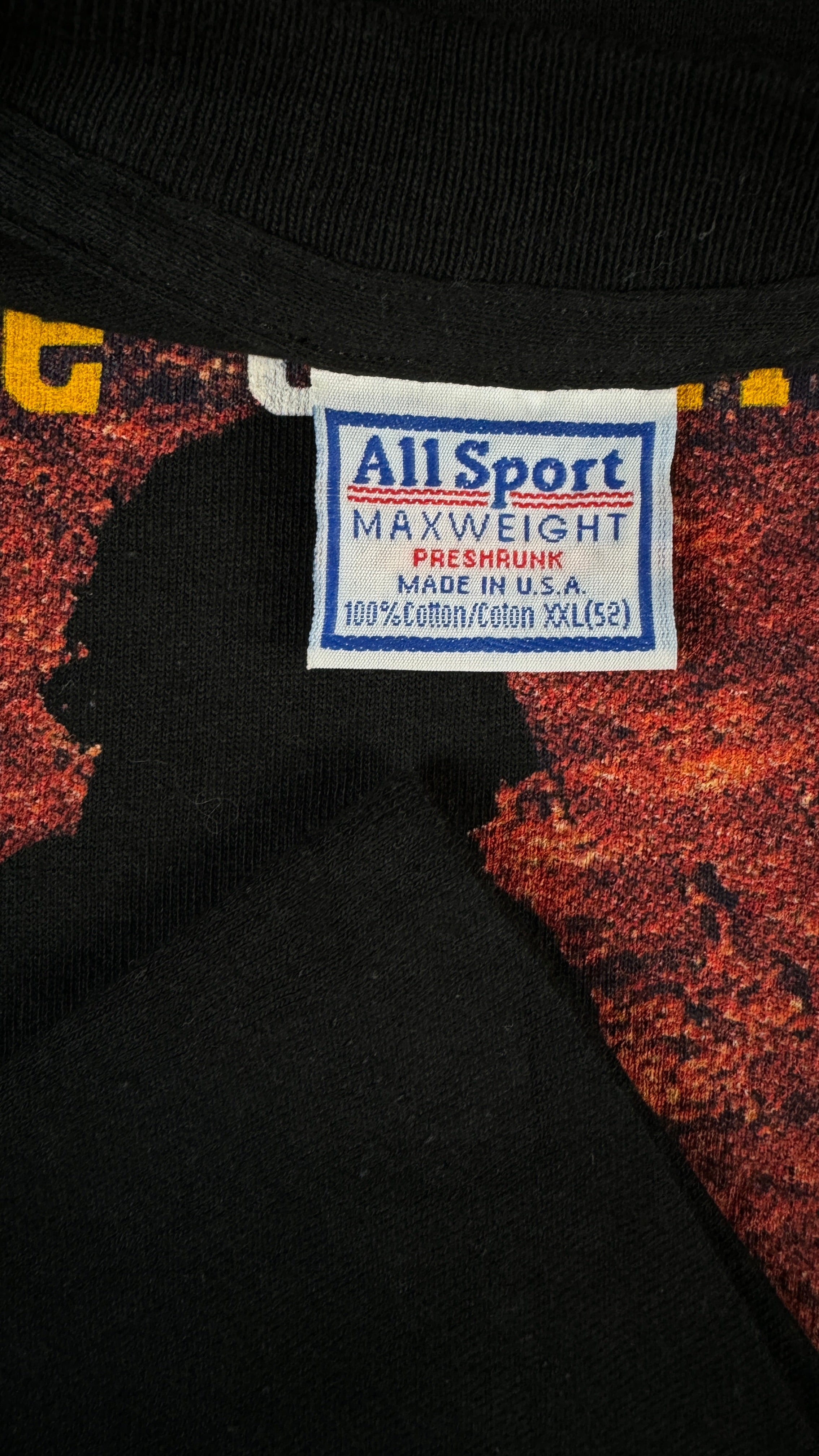 Vintage Allsport Maxweight Shirt 2000 Bruce Springsteen And The E Street Band Tour Single Stitch Made In USA Schwarz XXL