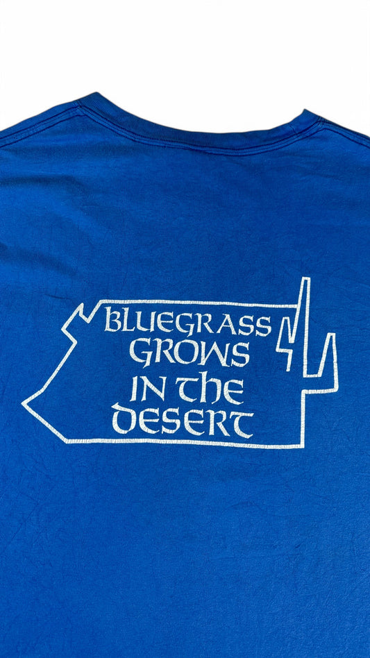 Vintage Hanes Shirt 90s Arizona Bluegrass Association "grows in the desert" Single Stitch Blau 2XL