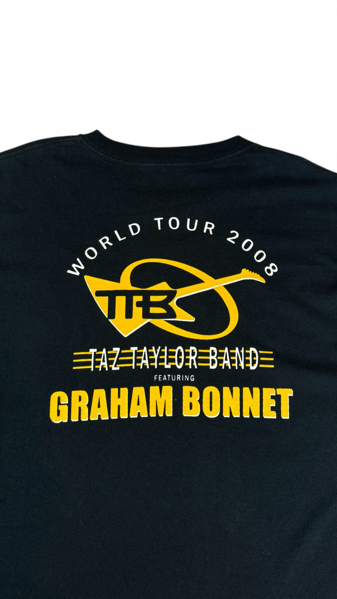 Fruit Of The Loom Shirt 2008 Taz Taylor Band Featuring Graham Bonnet World Tour Schwarz XL-XXL
