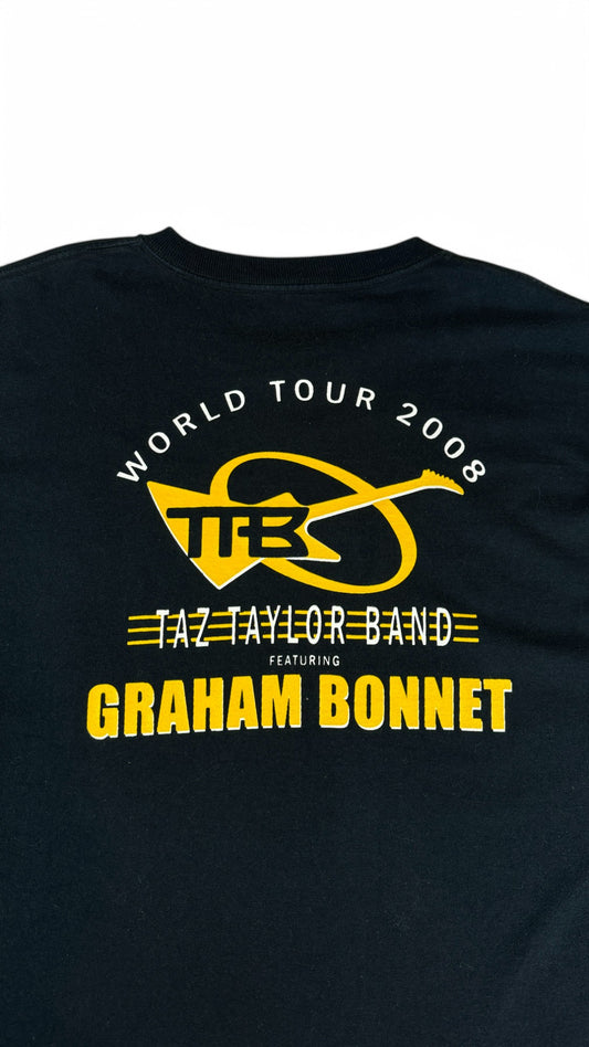 Fruit Of The Loom Shirt 2008 Taz Taylor Band Featuring Graham Bonnet World Tour Schwarz XL-XXL