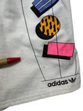 80s Adidas Badehose "Where is the beach?" Weiß