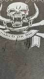 Vintage Motörhead Shirt "march or die" x "Weihnachtsmann" By Sebastian Krüger Ausgeblichen Trashed Schwarz L