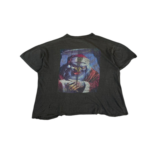 Vintage Motörhead Shirt "march or die" x "Weihnachtsmann" By Sebastian Krüger Ausgeblichen Trashed Schwarz L