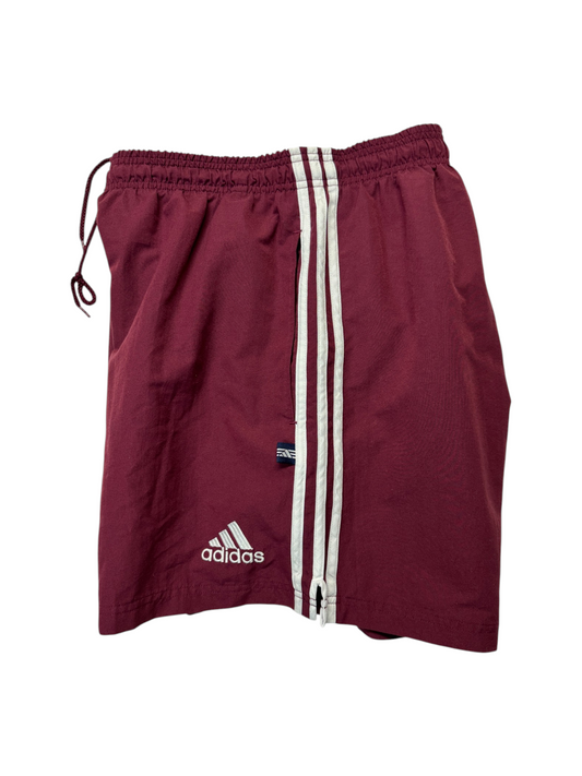 90s Adidas Sport Shorts Burgunderrot