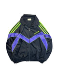 Late 80s Adidas By Ventex Damen Sportjacke Schwarz Lila 42/44 L
