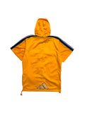 Late 90s Adidas-Salomon AG Basketball Warmup Jacke Abnehmbare Kapuze Gelb 176 M-L
