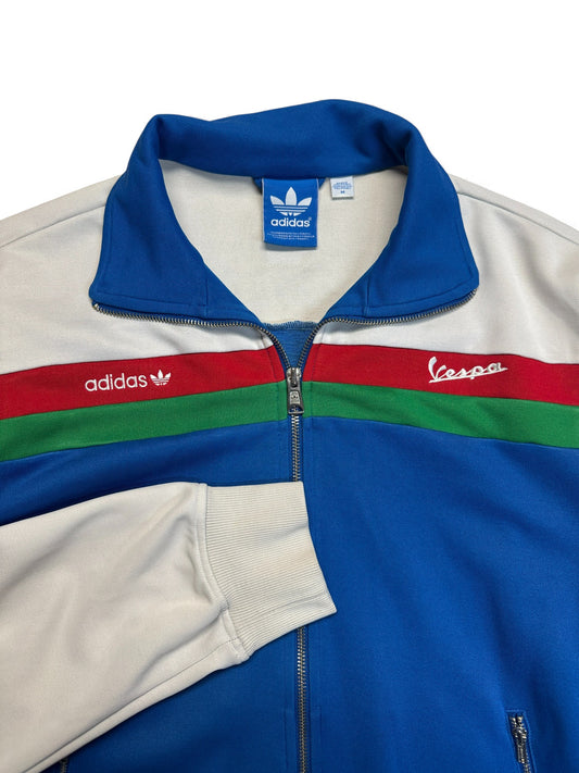 2010 Adidas x Vespa Sportjacke Retro Blau Weiß M