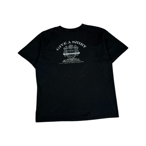 Vintage Stedman Shirt Late 90s Jon Bon Jovi Support Habitat For Humanity "give a shirt" Schwarz M