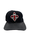 90s Pro Standard NBA Cap New Orleans Pelicans Leather Visor Pin Buckle Strapback Schwarz