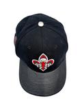 90s Pro Standard NBA Cap New Orleans Pelicans Leather Visor Pin Buckle Strapback Schwarz