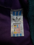 90s Adidas Sportjacke Abnehmbare Kapuze Grün Lila D7 L