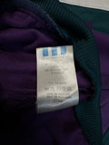 90s Adidas Sportjacke Abnehmbare Kapuze Grün Lila D7 L