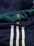 90s Adidas Sportjacke Abnehmbare Kapuze Grün Lila D7 L