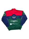90s Adidas Sportjacke Varkaus Enson Pallo Eishockey Finnland Rot Blau D7 L-XL
