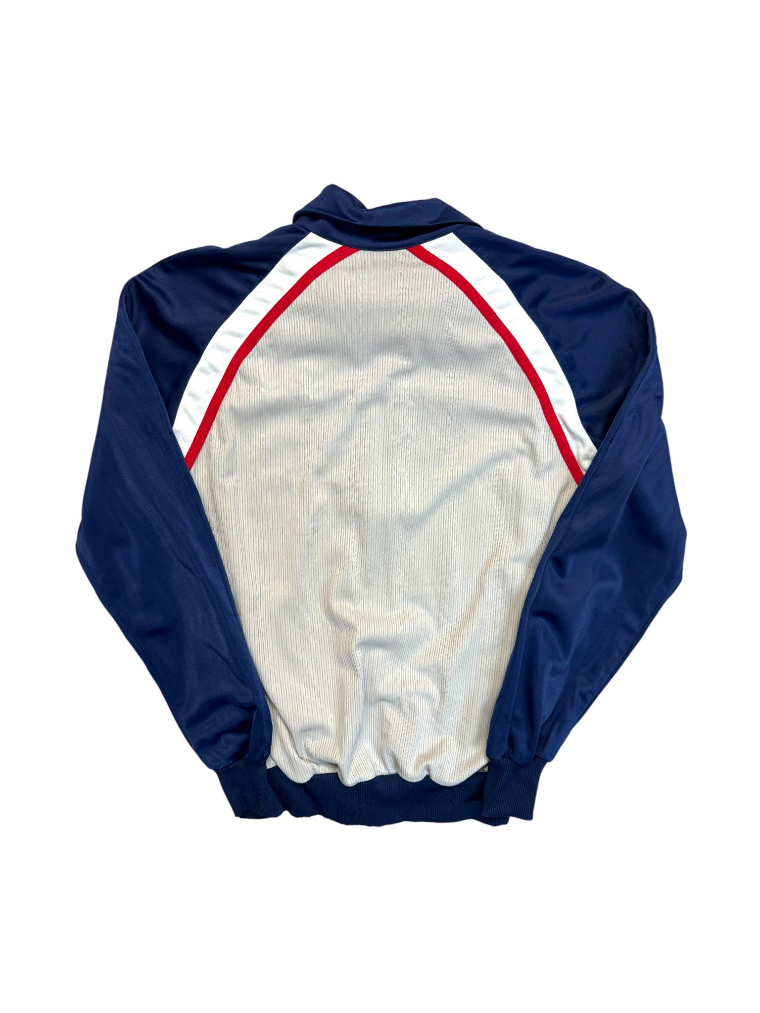 80s Adidas Damen Sportjacke Made In West Germany Hellgrau Dunkelblau 42 L