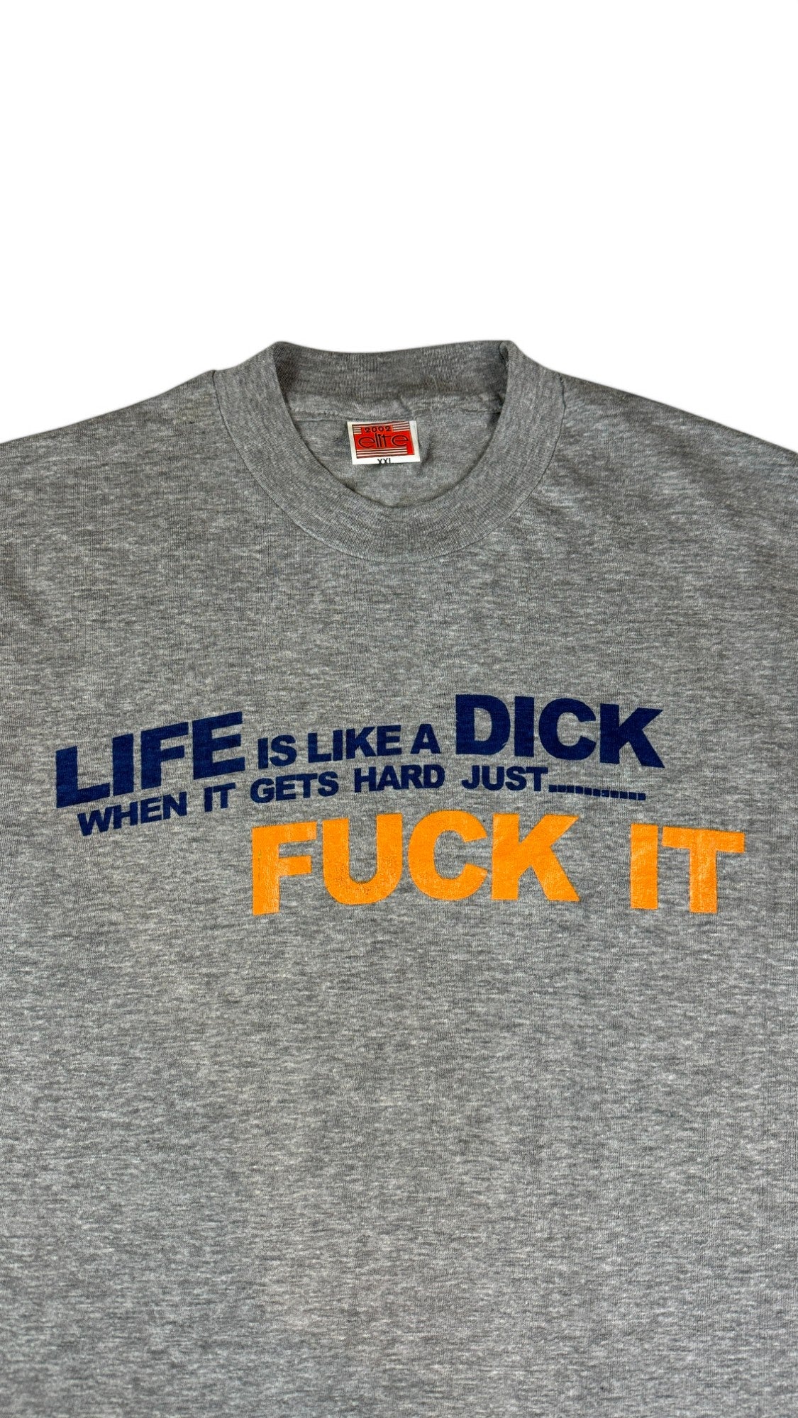 Elite Shirt 2004 "DJ Sammy Heaven World Tour- Life is like a dick..." Riu Palace Grau XXL