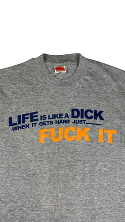 Elite Shirt 2004 "DJ Sammy Heaven World Tour- Life is like a dick..." Riu Palace Grau XXL