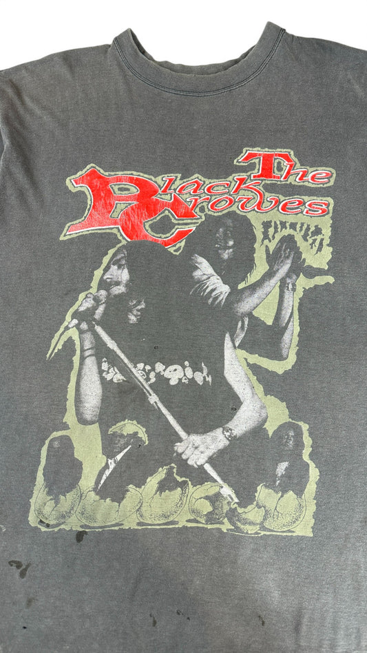 Vintage Shirt 90s The Black Crows Trashed Faded Schwarz L-XL