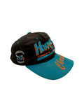 90s NBA Cap Charlotte Hornets Made In Korea Snapback Schwarz Türkis