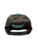 90s NBA Cap Charlotte Hornets Made In Korea Snapback Schwarz Türkis
