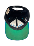 90s NBA Cap Charlotte Hornets Made In Korea Snapback Schwarz Türkis