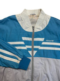 80s Adidas Sportjacke Frottee Futter Blau Grau D6 M-L