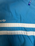 80s Adidas Sportjacke Frottee Futter Blau Grau D6 M-L