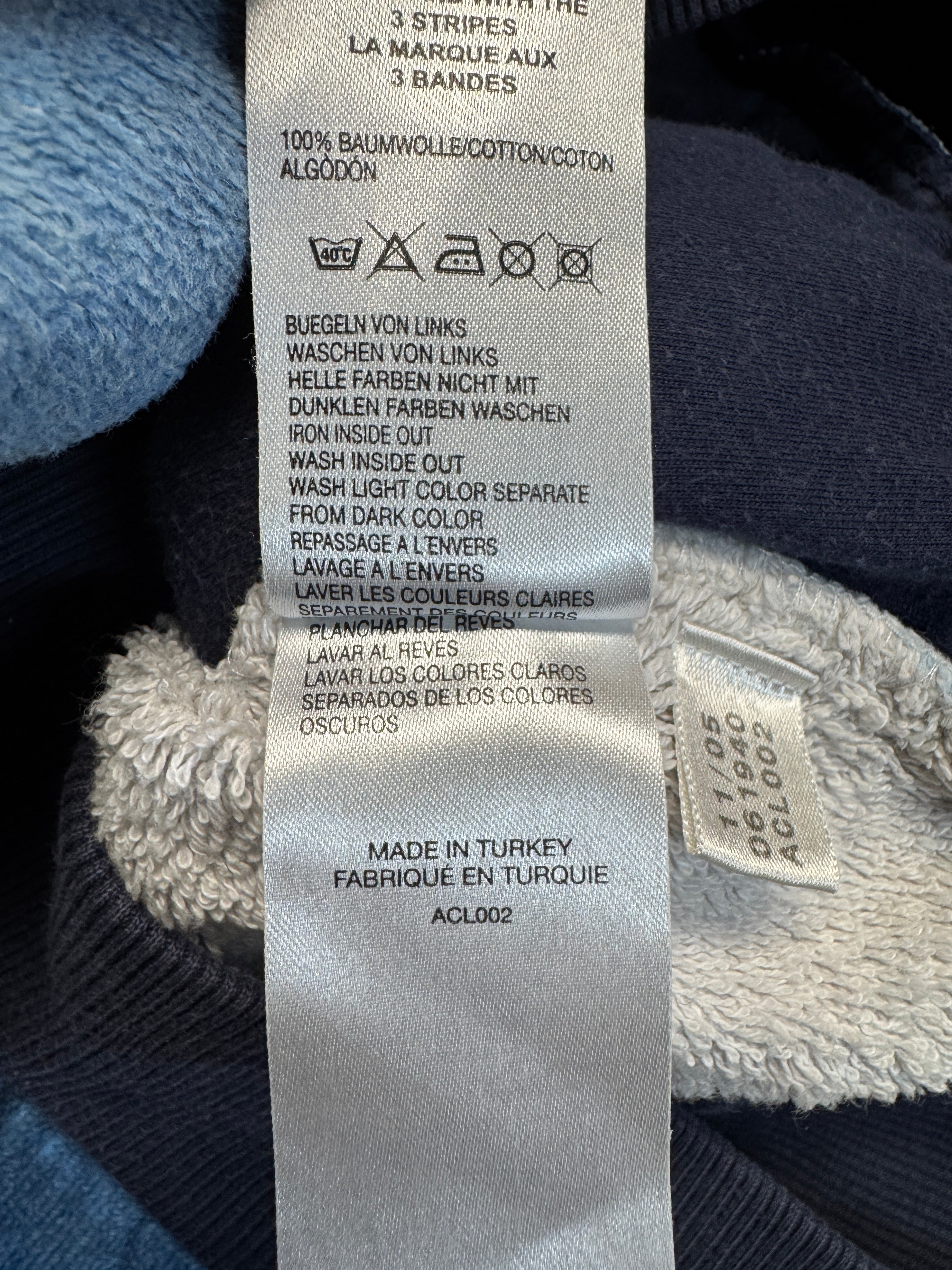 Rare! 2005 Adidas Frottee Sportjacke "Calendar Girls, December '83" Blau S