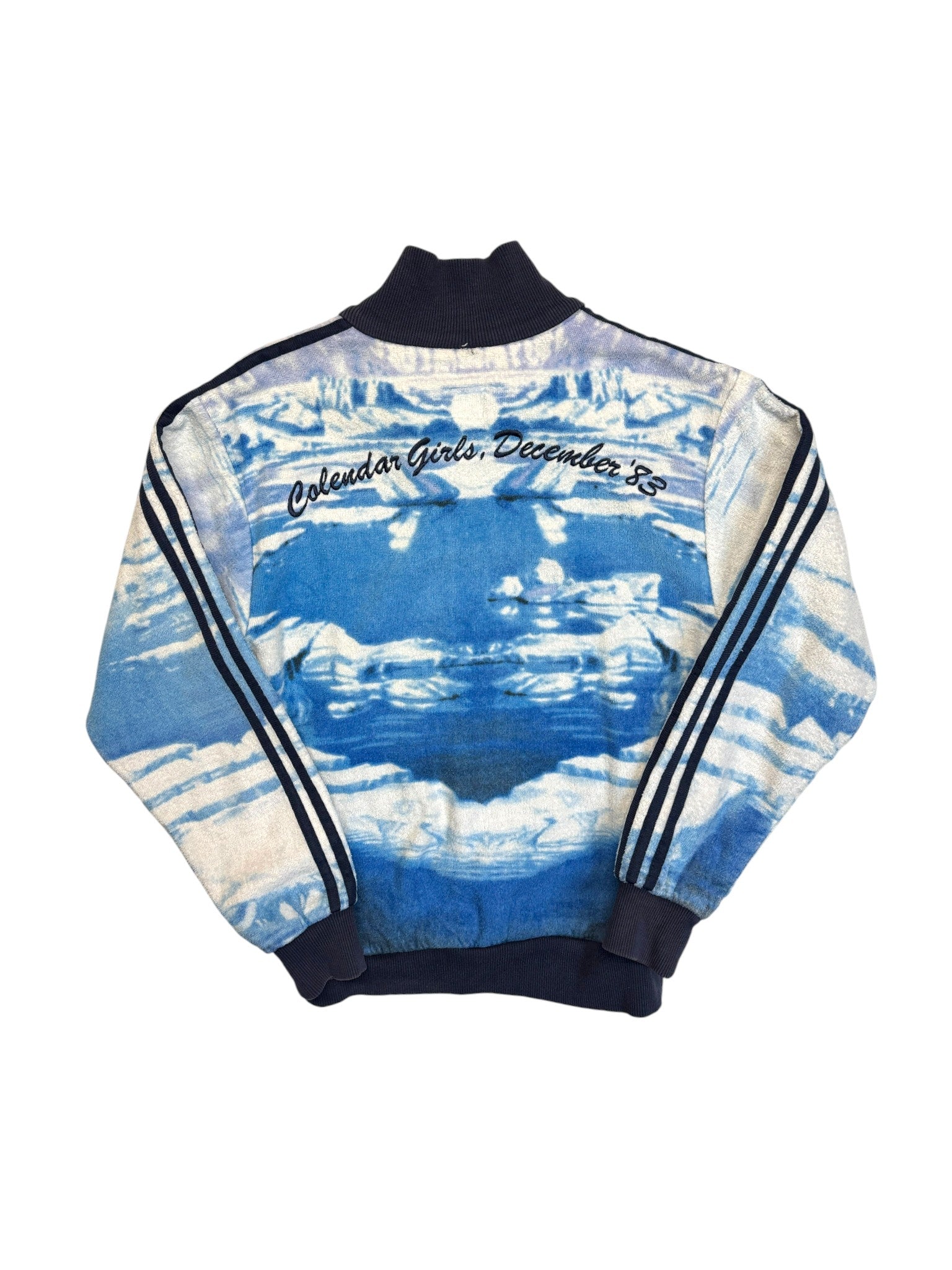 Rare! 2005 Adidas Frottee Sportjacke "Calendar Girls, December '83" Blau S