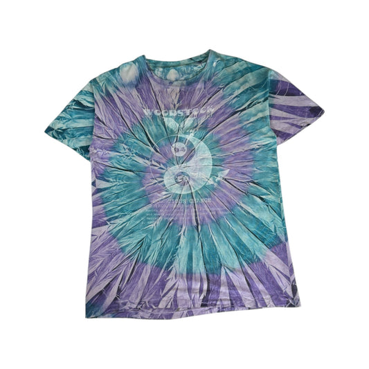 Vintage Woodstock Shirt 1994 Saugerties 25th Anniversary Tie Dye Single Stitch Bunt XL-XXL