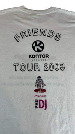 Fruit Of The Loom Shirt 2003 Friends Tour Pioneer Pro DJ Mit Unterschriften Weiß XL