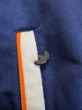 90s Adidas Basketballjacke Big Trefoil Dunkelblau Orange 176 M-L