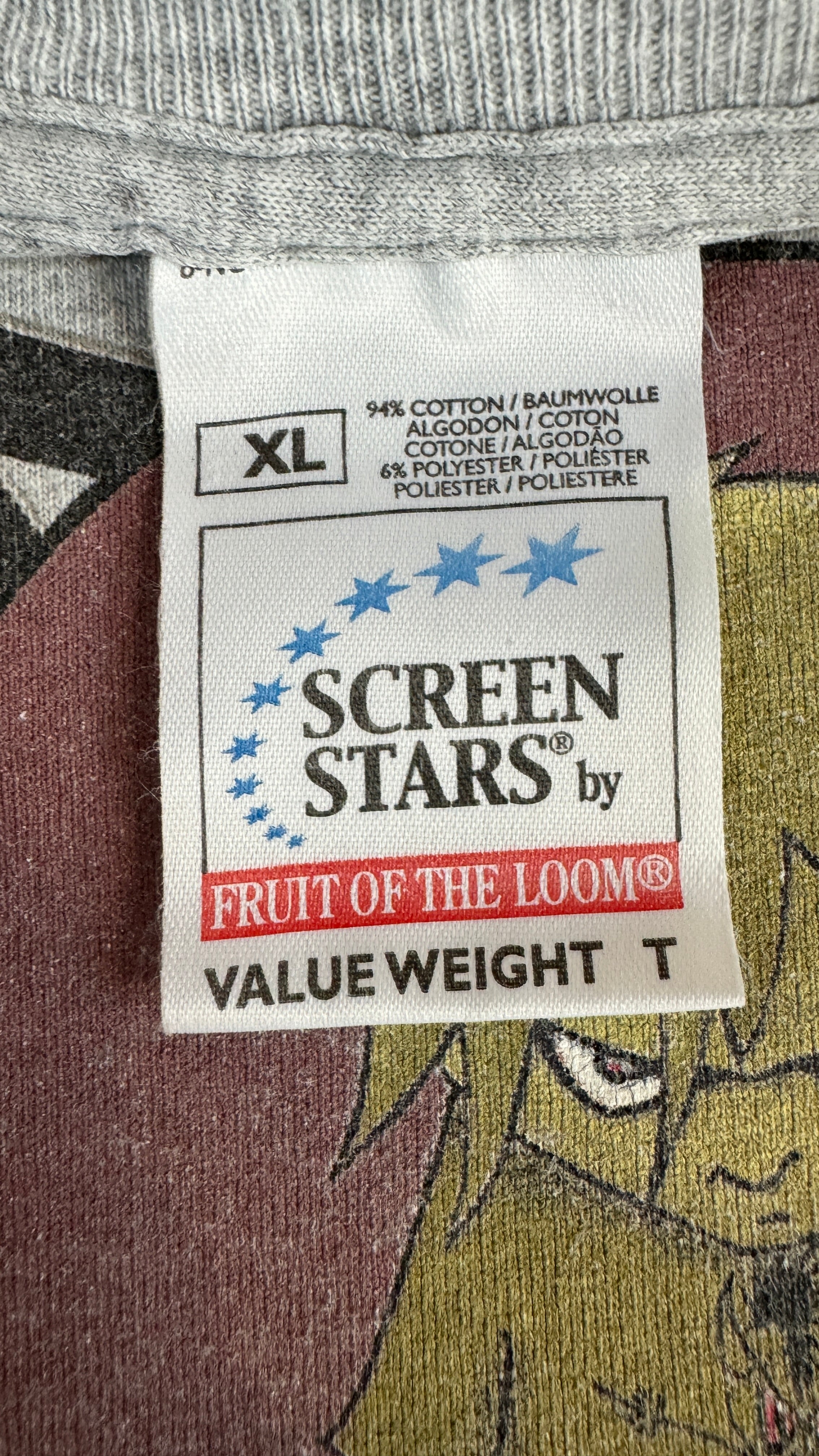 Vintage Screen Stars Shirt 1999 Metallica Grau XL