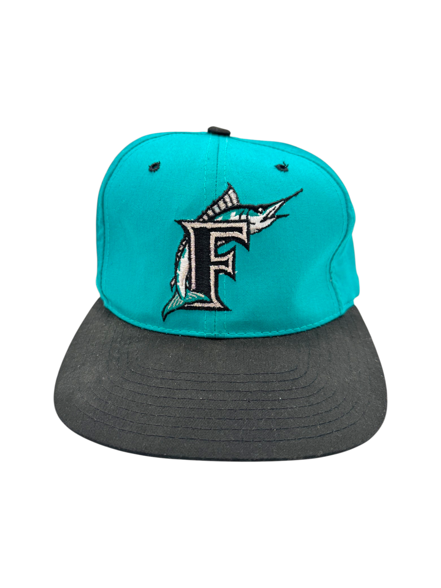90s Drew Pearson MLB Cap Florida Marlins Snapback Türkis